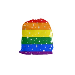 Sparkly Rainbow Flag Drawstring Pouches (Small) 