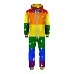 Sparkly Rainbow Flag Hooded Jumpsuit (kids) by Valentinaart