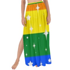 Sparkly Rainbow Flag Maxi Chiffon Tie-Up Sarong