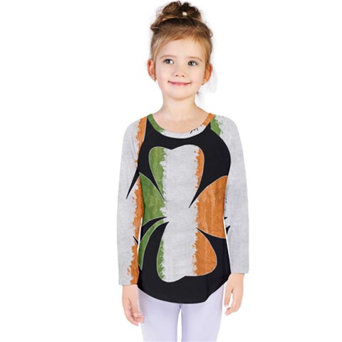 Irish Clover Kids  Long Sleeve Tee by Valentinaart