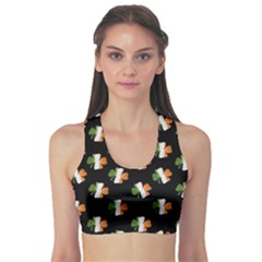 Irish Clover Sports Bra by Valentinaart