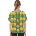 Roses Dancing On  Tulip Fields Forever V-Neck Dolman Drape Top View2