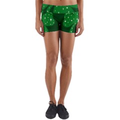 Sparkly Clover Yoga Shorts by Valentinaart