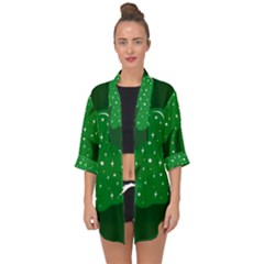 Sparkly Clover Open Front Chiffon Kimono by Valentinaart