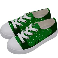 Sparkly Clover Kids  Low Top Canvas Sneakers by Valentinaart