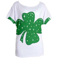 Sparkly Clover Women s Oversized Tee by Valentinaart