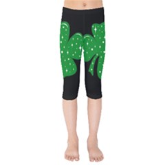 Sparkly Clover Kids  Capri Leggings 