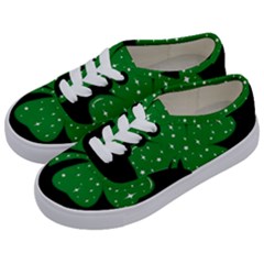 Sparkly Clover Kids  Classic Low Top Sneakers by Valentinaart