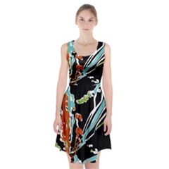 Multicolor Abstract Design Racerback Midi Dress by dflcprints