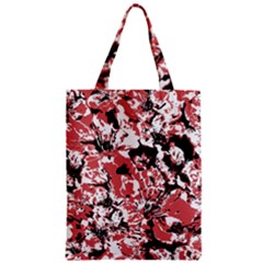 Textured Floral Collage Zipper Classic Tote Bag