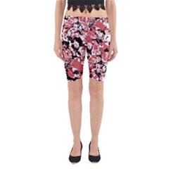 Textured Floral Collage Yoga Cropped Leggings