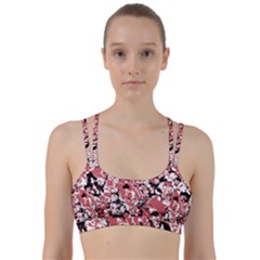 Textured Floral Collage Line Them Up Sports Bra