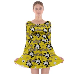 Bikers Out Singing In Spring Time Long Sleeve Skater Dress by pepitasart