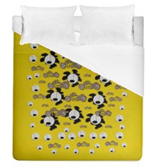 Bikers Out Singing In Spring Time Duvet Cover (queen Size) by pepitasart