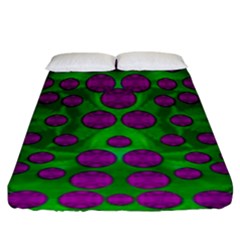 The Pixies Dance On Green In Peace Fitted Sheet (king Size) by pepitasart