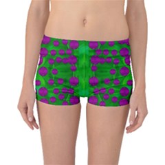 The Pixies Dance On Green In Peace Boyleg Bikini Bottoms by pepitasart