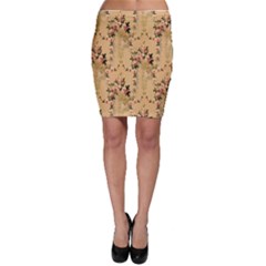 Vintage Floral Pattern Bodycon Skirt