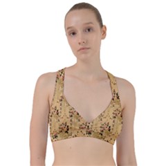 Vintage Floral Pattern Sweetheart Sports Bra