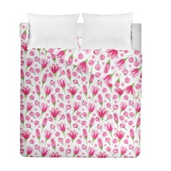 Watercolor Spring Flowers Pattern Duvet Cover Double Side (full/ Double Size) by TastefulDesigns