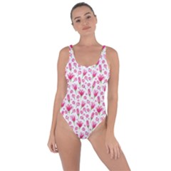 Watercolor Spring Flowers Pattern Bring Sexy Back Swimsuit by TastefulDesigns