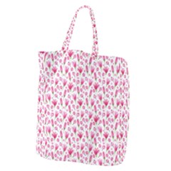 Watercolor Spring Flowers Pattern Giant Grocery Zipper Tote by TastefulDesigns