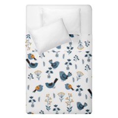 Spring Flowers And Birds Pattern Duvet Cover Double Side (single Size)