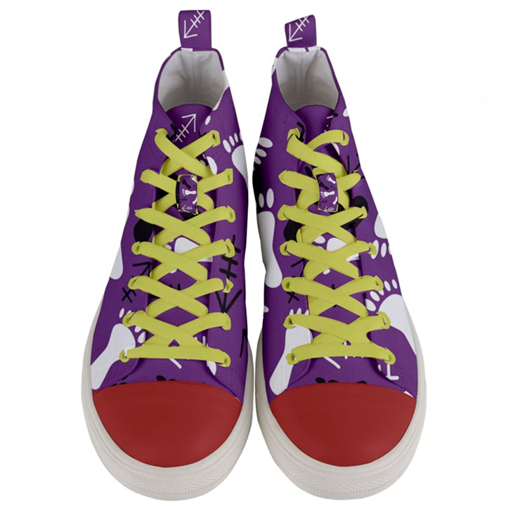 PURPLE Men s Mid-Top Canvas Sneakers