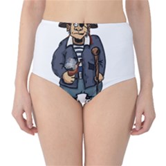 Cute Pirate High-waist Bikini Bottoms by ImagineWorld