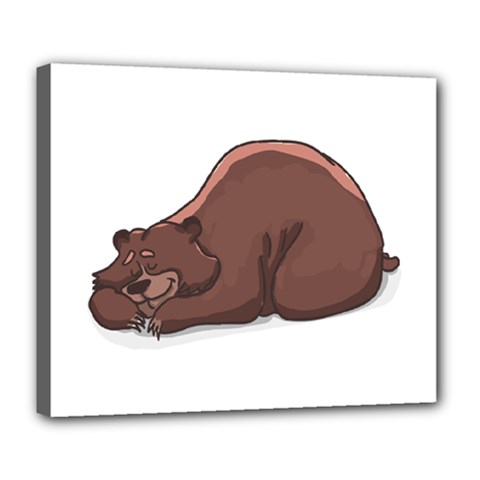 Cute Bear Sleeping Deluxe Canvas 24  X 20  