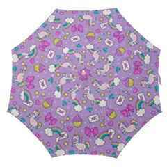 Cute Unicorn Pattern Straight Umbrellas by Valentinaart