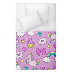 Cute Unicorn Pattern Duvet Cover (single Size) by Valentinaart