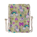 Cute Unicorn Pattern Drawstring Bag (Small) View2