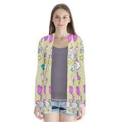 Cute Unicorn Pattern Drape Collar Cardigan by Valentinaart