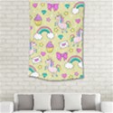 Cute Unicorn Pattern Small Tapestry View2