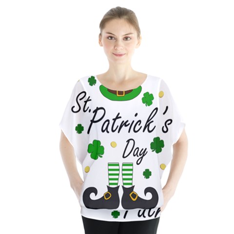 St Patricks Leprechaun Blouse by Valentinaart