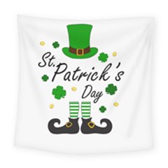 St Patricks Leprechaun Square Tapestry (large) by Valentinaart