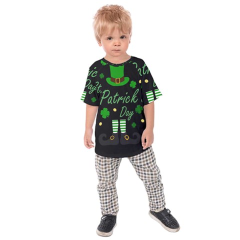 St Patricks Leprechaun Kids Raglan Tee by Valentinaart