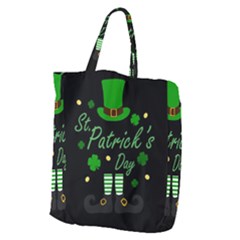 St Patricks Leprechaun Giant Grocery Zipper Tote by Valentinaart