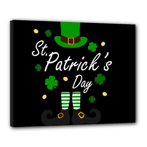 St Patricks Leprechaun Canvas 20  X 16 