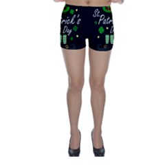 St Patricks Leprechaun Skinny Shorts by Valentinaart
