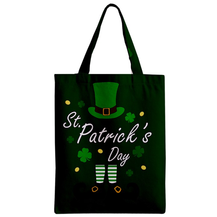 St Patricks Leprechaun Zipper Classic Tote Bag