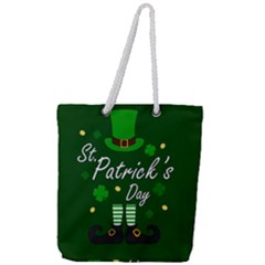 St Patricks Leprechaun Full Print Rope Handle Tote (large) by Valentinaart