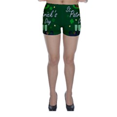 St Patricks Leprechaun Skinny Shorts by Valentinaart