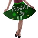 St Patricks Leprechaun A-line Skater Skirt View1