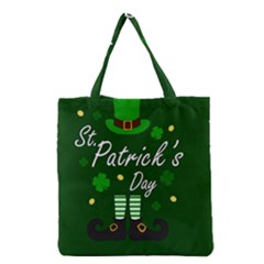 St Patricks Leprechaun Grocery Tote Bag by Valentinaart