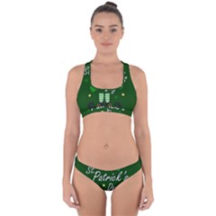 St Patricks Leprechaun Cross Back Hipster Bikini Set by Valentinaart