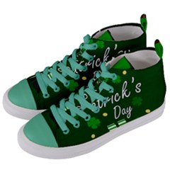 St Patricks Leprechaun Women s Mid-top Canvas Sneakers