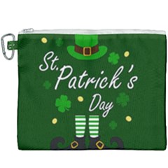 St Patricks Leprechaun Canvas Cosmetic Bag (xxxl) by Valentinaart