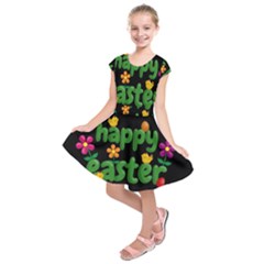 Happy Easter Kids  Short Sleeve Dress by Valentinaart