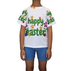 Happy Easter Kids  Short Sleeve Swimwear by Valentinaart